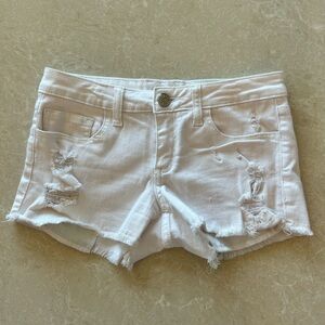 SDJ White Cut-off Shorts